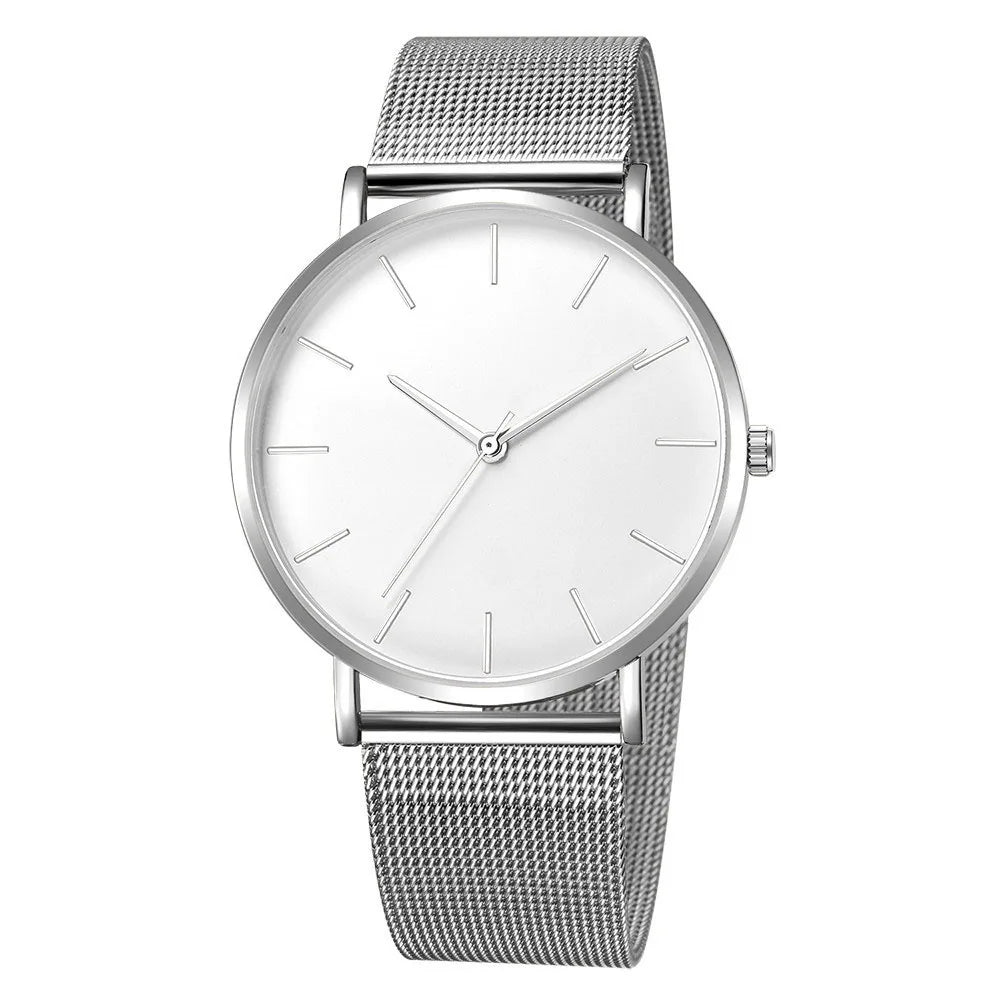 Rose Gold Ultra-Thin Mesh Belt Women's Watch