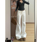 Women's Stretch Flared Denim Trousers