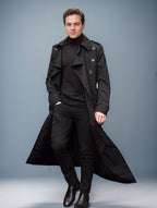 Men's Extra-Long Casual Windbreaker Jacket