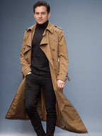 Men's Extra-Long Casual Windbreaker Jacket